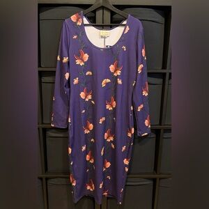 Pinup Couture PUG Laura Byrnes Hope Johnstun Purple Pencil Dress In Mantrap XL